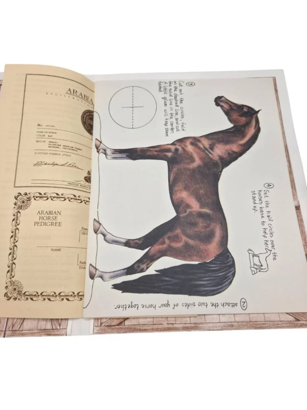 First Edition My First Horse Paper Doll Kit Uncut Madam Khemosa Arabian Stable